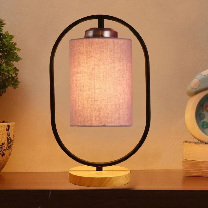 Radiant Echo Fabric Table Lamp - Grey,Black media 1