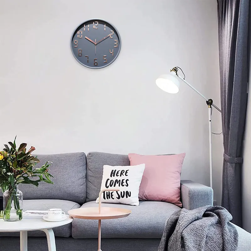 Centura Analog Wall Clock - Grey, Copper media 3