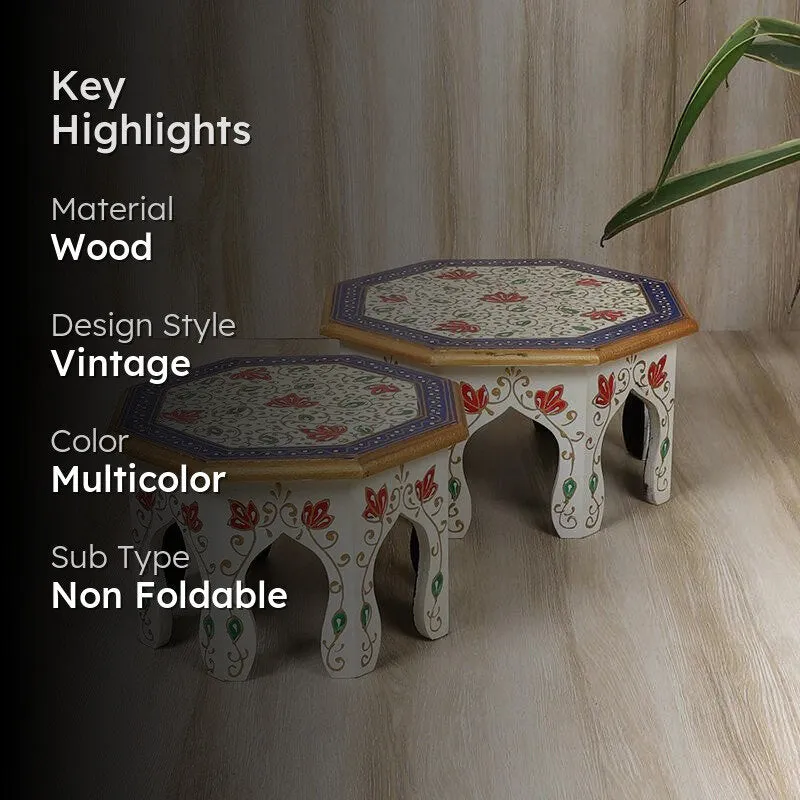 Rang manch Painted Stool - Set Of Two media 2