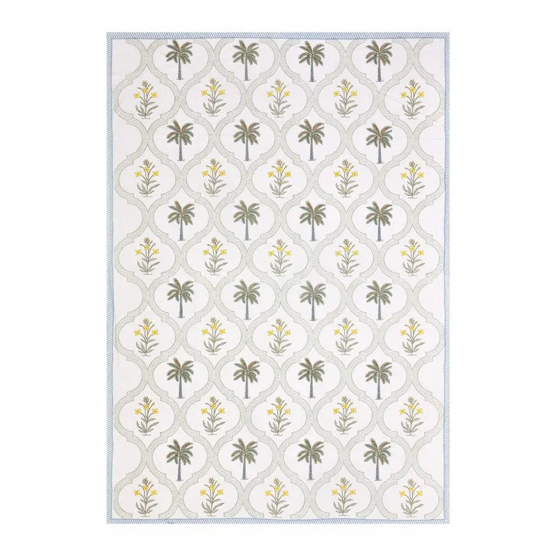 Tropical Cotton Table Cover - Yellow,Green media 5