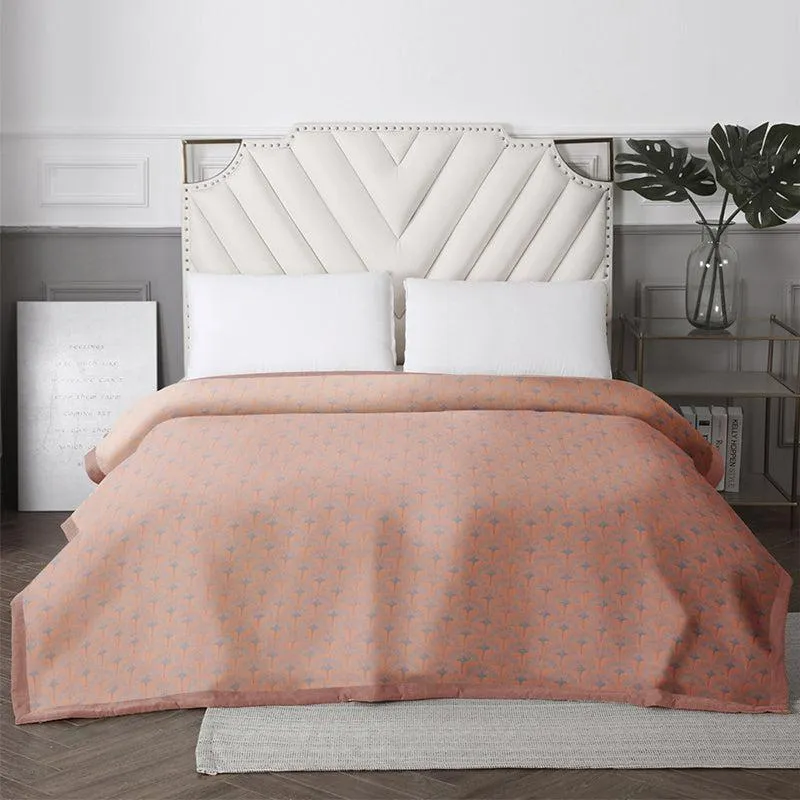Pyper Geomatric Cotton Dohar (Peach) - 210 GSM media 1