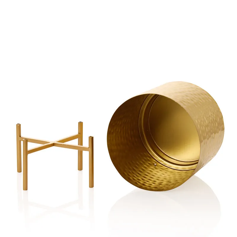 Vida Ember Golden Planter with Stand media 11