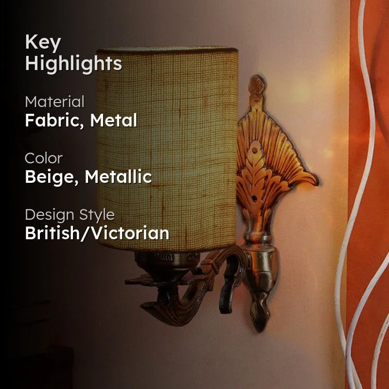Magda Masique Metal Wall Lamp - Beige media 2