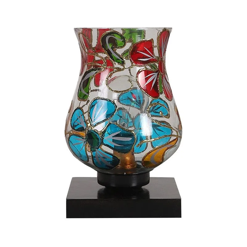 Glowen Mosaic Glass Wooden Table Lamp - Multicolor media 4