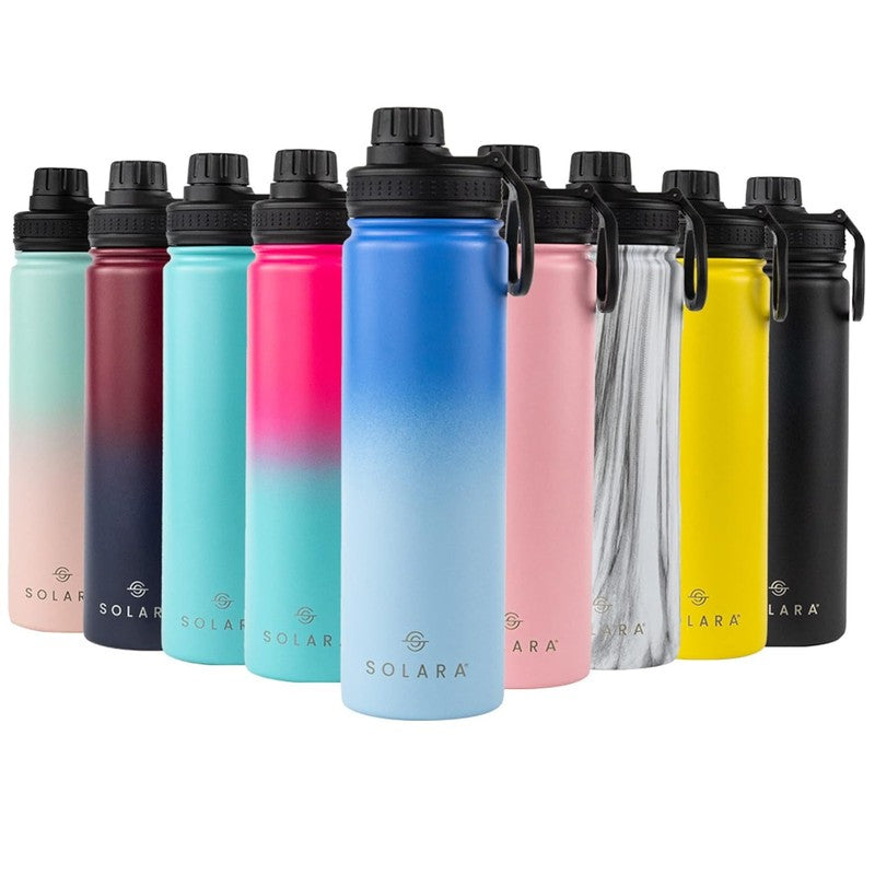 Solara Insulated Stainless Steel Bottle (650 mL) - Blue & Black media 7