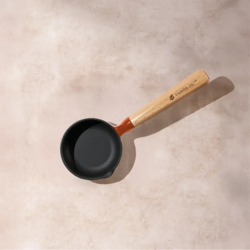 Cumin Co Enamel Cast Iron Tadka Pan (250 mL) - Rust media 5