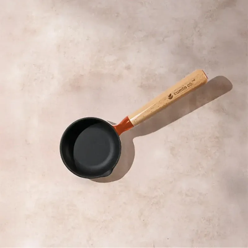 Cumin Co Enamel Cast Iron Tadka Pan (250 mL) - Rust media 5