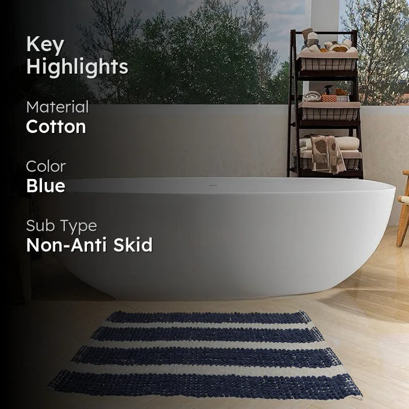 Sena Cotton Bath Mat - Blue media 2