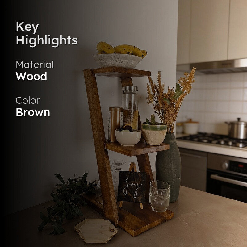 Lino 3 Tier Wooden Rack media 2