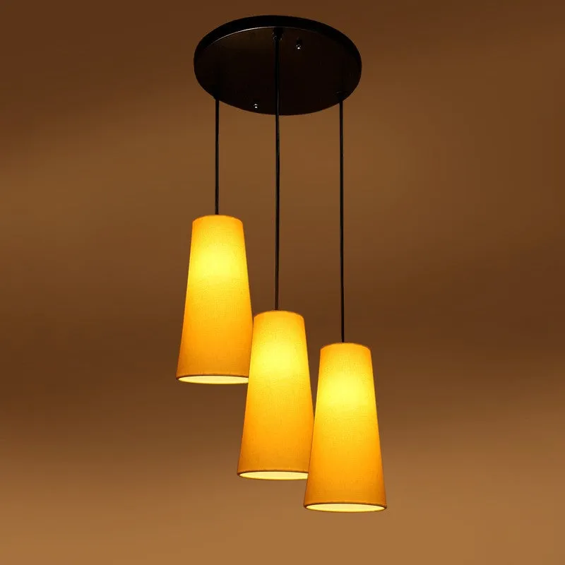 Nordic Neutral Triple Metal Ceiling Lamp - Yellow media 6