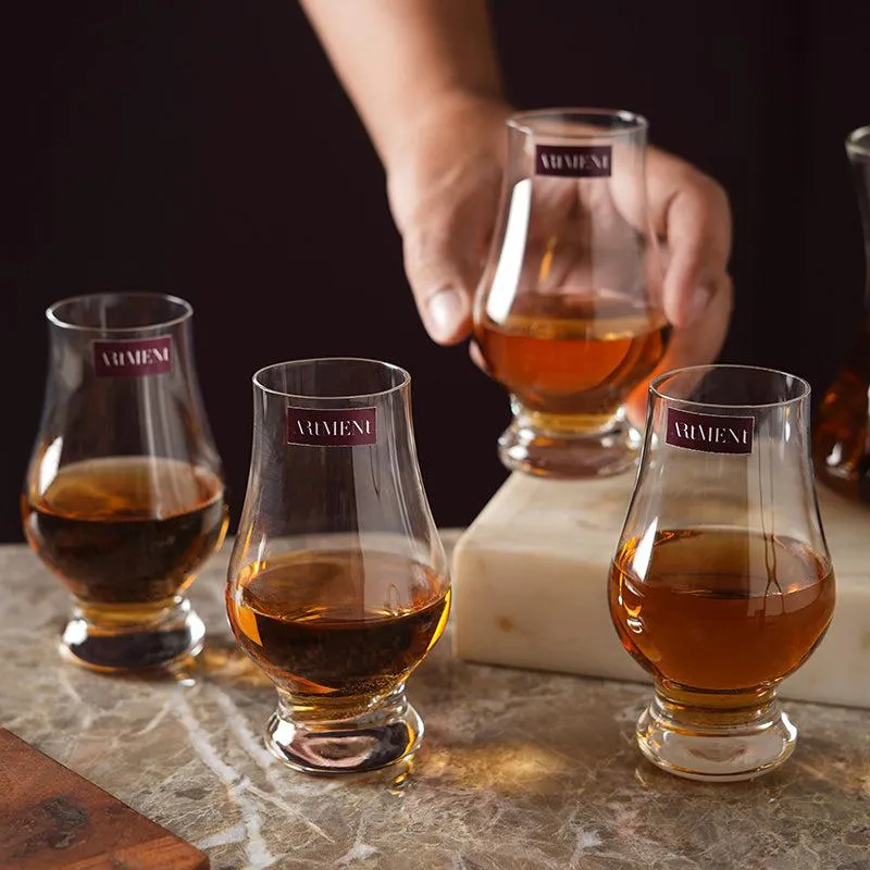Petal Bloom Whiskey Glasses (200 mL Each) - Set Of Four media 3