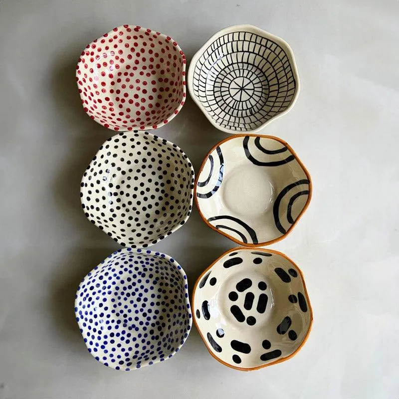 Polka Stroke Serving Bowl (500 ML) - Set of Six media 1