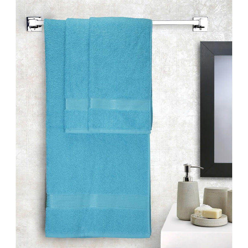 Eva Quick Dry Towel Combo (Blue) - Three Piece Set media 4