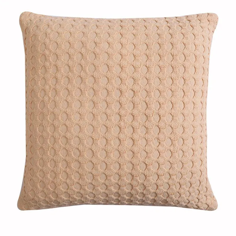 Tender Loom Knitted Cotton Throw (Peach) - Two Piece Set media 4
