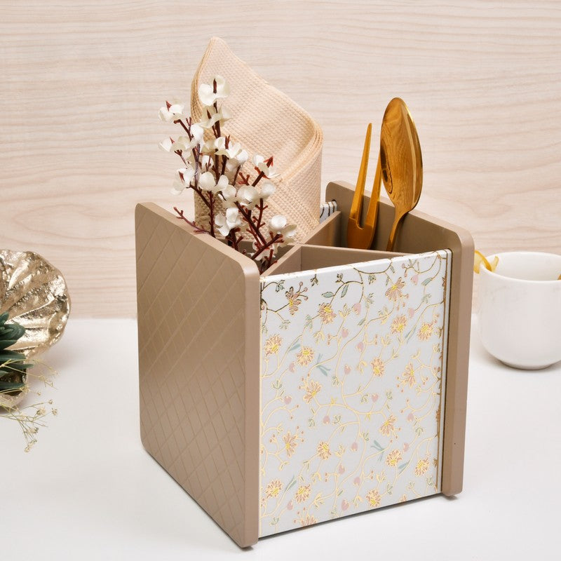 Compact Wooden Cutlery Stand