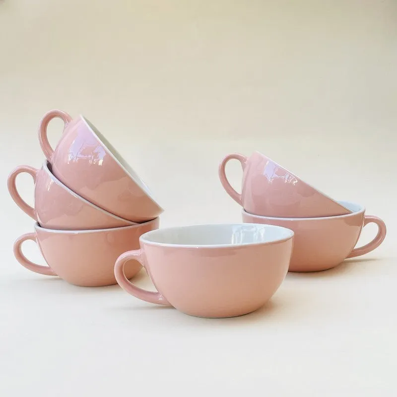 Latte Ceramic Tea Cup (240 mL Each) - Set Of Six media 4