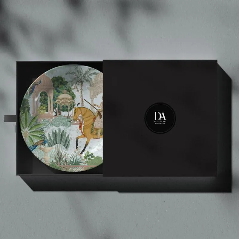 Emperor Akbar In Garden Wall Plate media 3