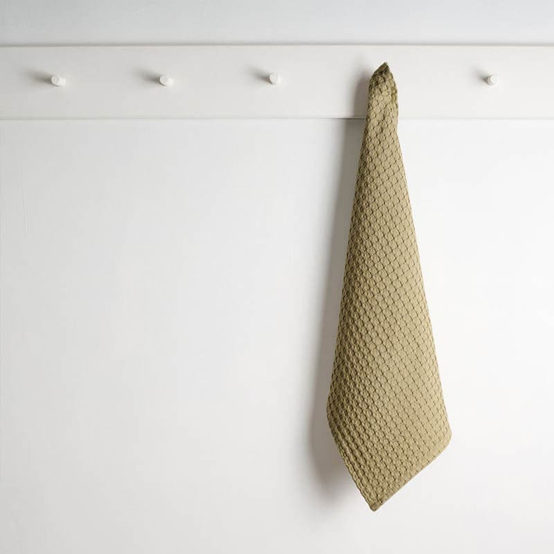 Alyssa Pebble Textured Hand Towel (Brown) - Set Of Two