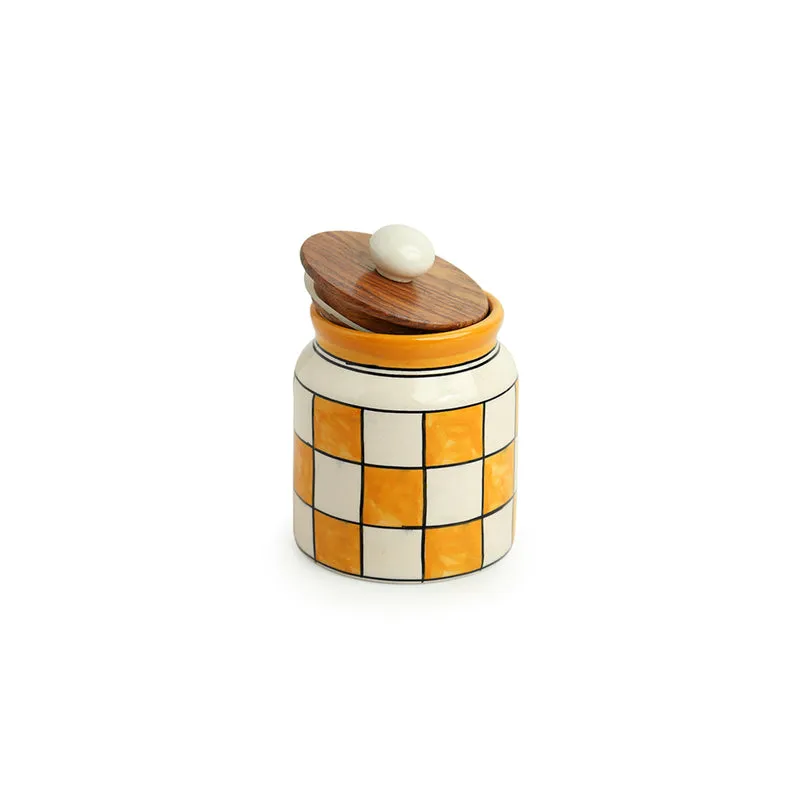 Grid Gradia Handpainted Airtight Storage Jar - 410 mL media 5