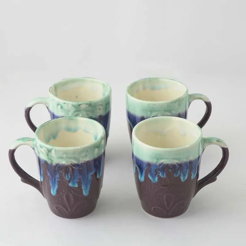 Ocean Ceramic Coffee Mug (300 mL Each) - Set of Four media 4