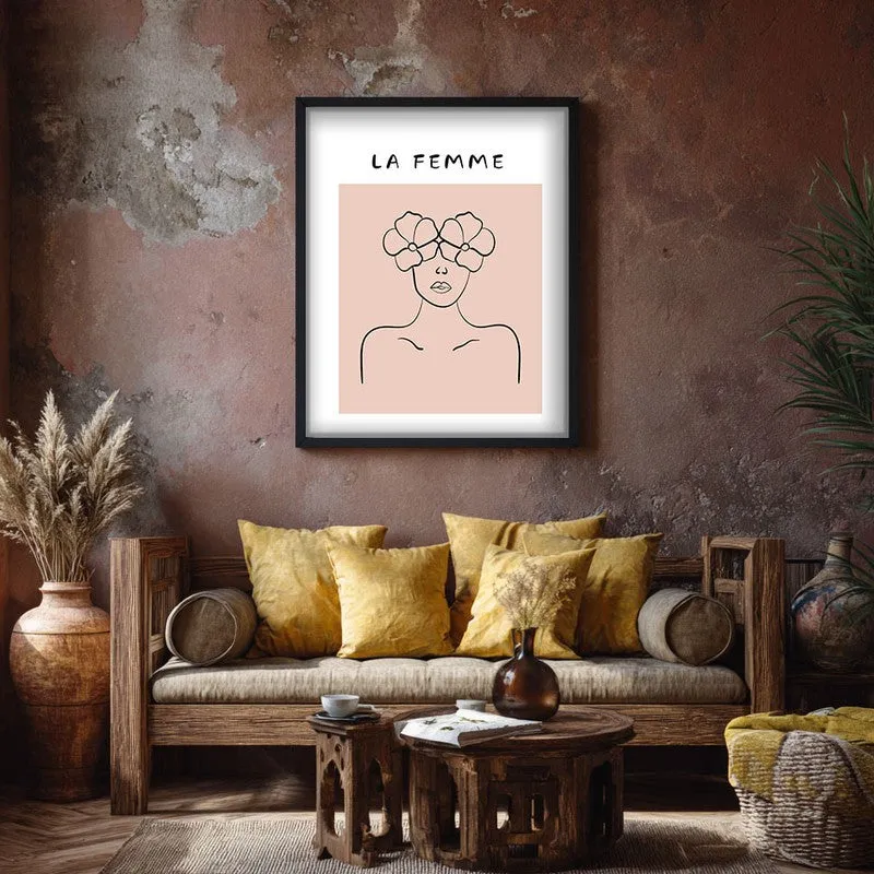 Petal Gaze Canvas Wall Painting With Black Frame media 7