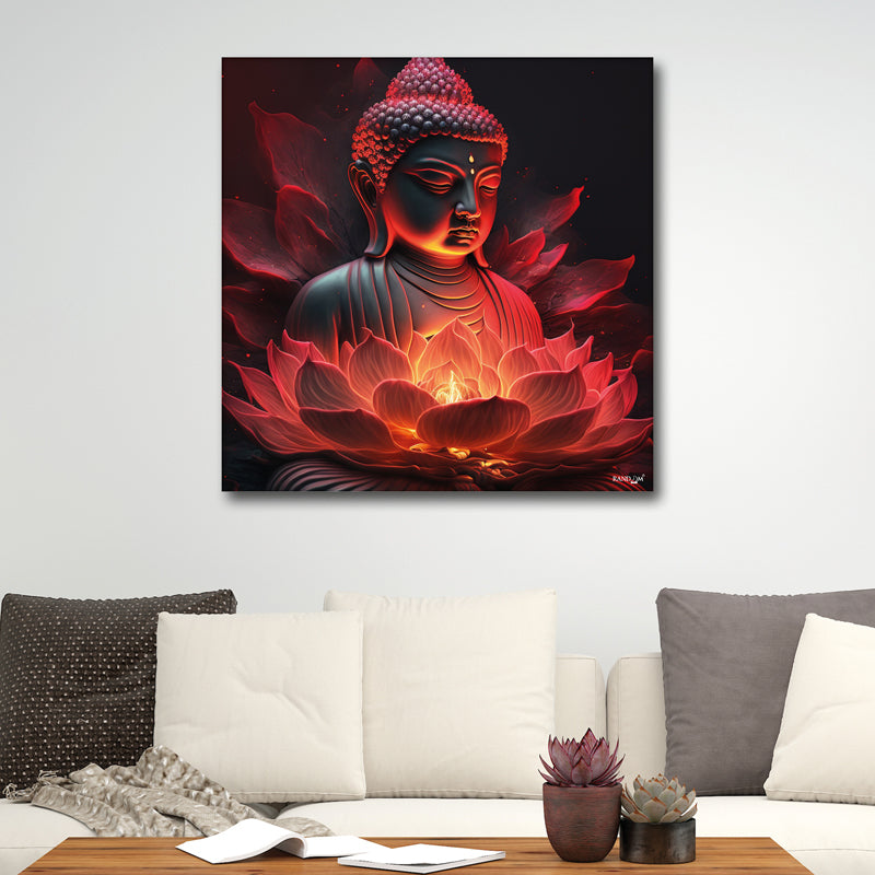 Buddha Glow Wall Painting
