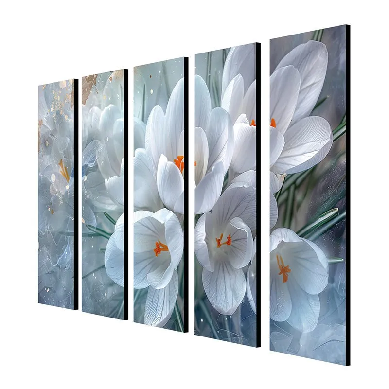 Bauhinia Whimsy Canvas Wall Art - Set Of Five media 5