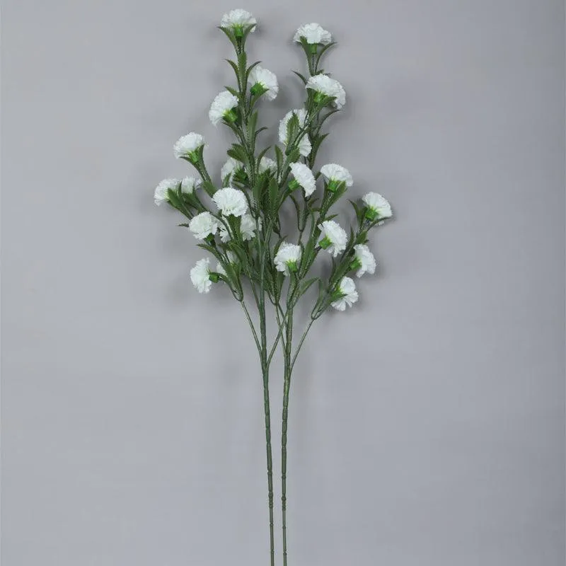 Faux Mini Chrysanthemum Bloom Bunch (White) - Set Of Three media 4