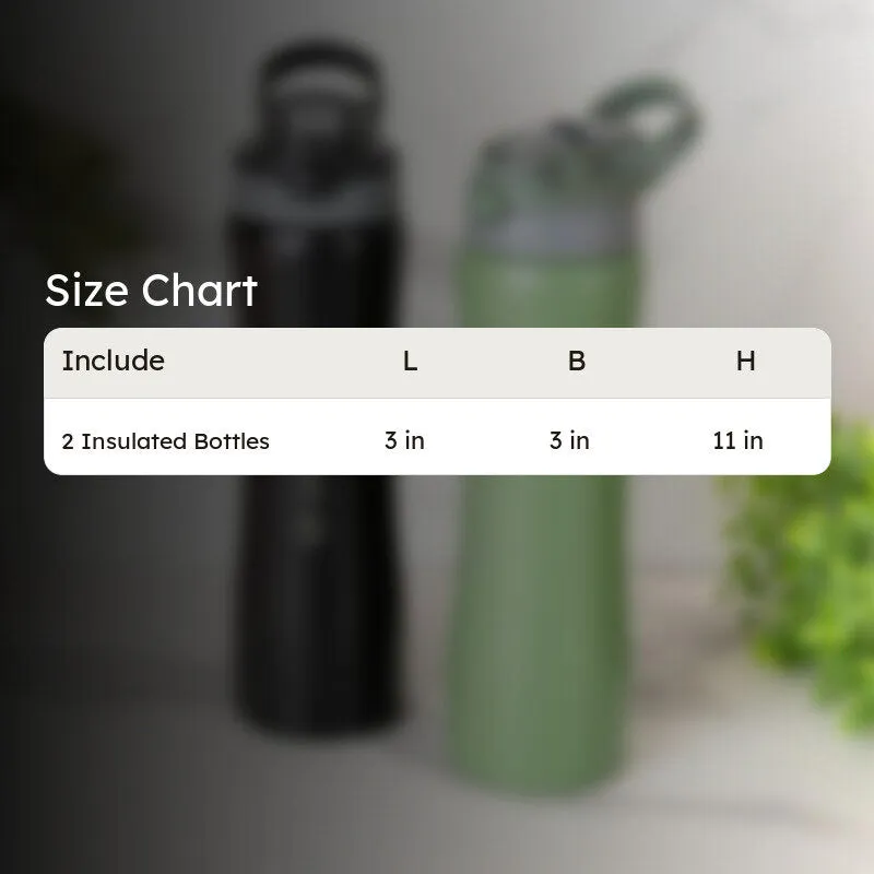Handy Quench Hot & Cold Thermos Water Bottle (Black & Green, 750 mL Each) - Set Of Two media 5