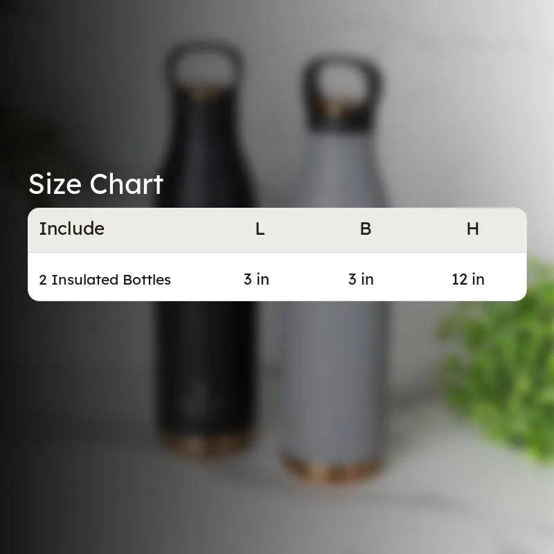 Liquid Muse Hot & Cold Thermos Water Bottle (Grey & Black, 750 mL Each) - Set Of Two media 6