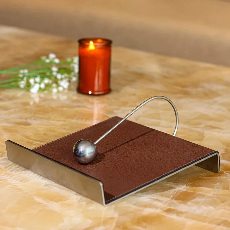 Serve Fold (Leather,Stainless Steel) Tissue Holder media 3