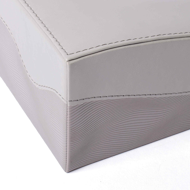 Veltrix Faux Leather Tissue Holder - Grey media 8