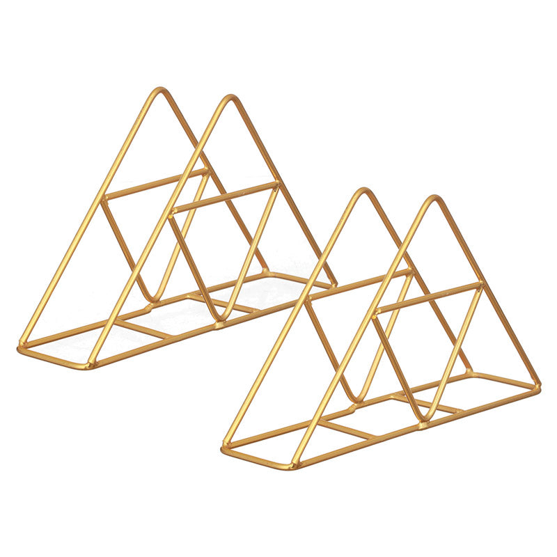 Trio Trail Napkin Holder (Gold) - Set Of Two media 7