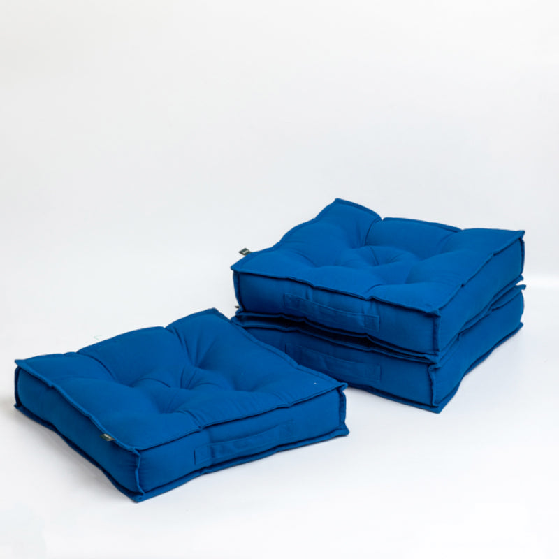 Tara Floor Cushion (Classic Blue) - Set Of Three media 5