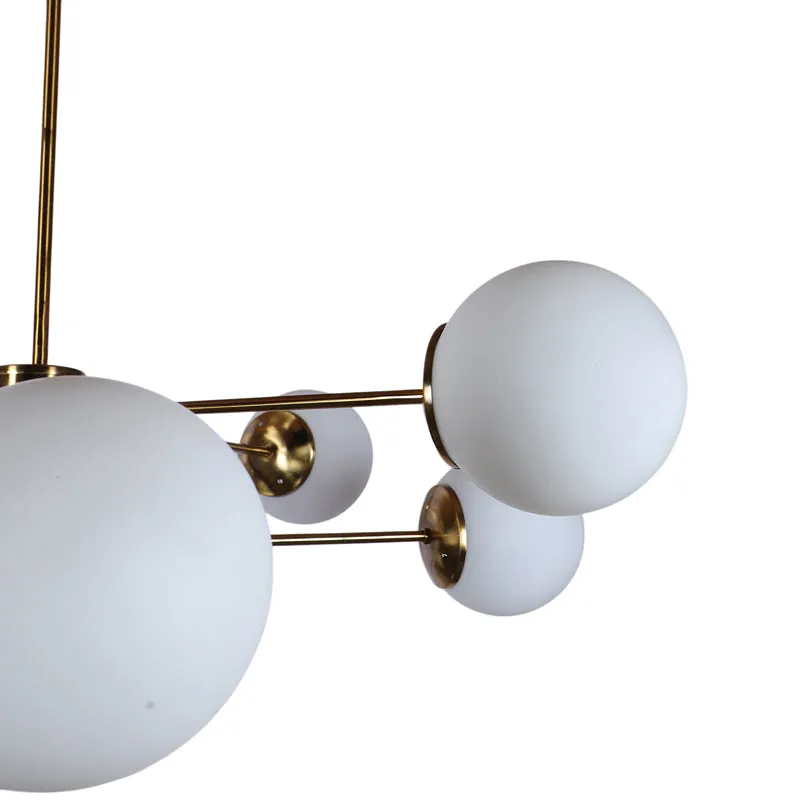Industrial Multi-Globe Metal Ceiling Lamp - Gold & White media 8