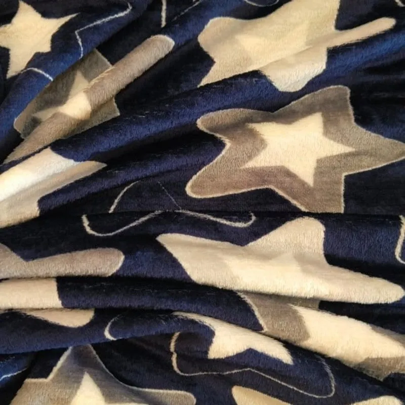 Bluetide Abstract Woolen Blanket (Blue) - 210 GSM media 6