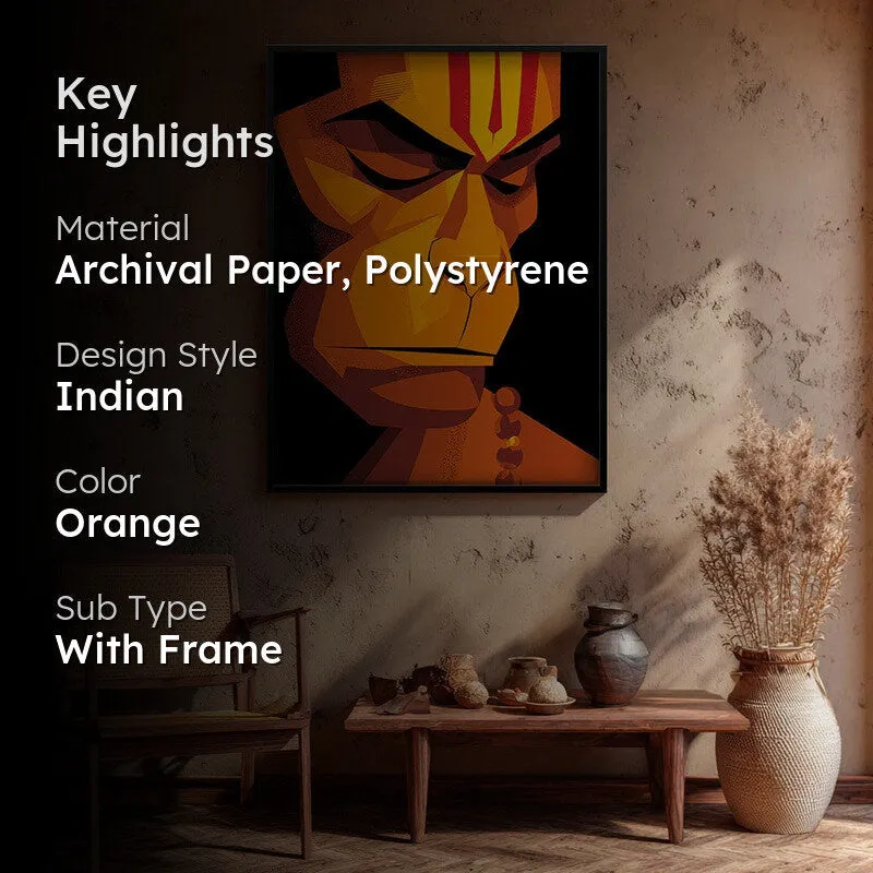 Powerful Bajrangbali II Archival Paper Wall Art media 2