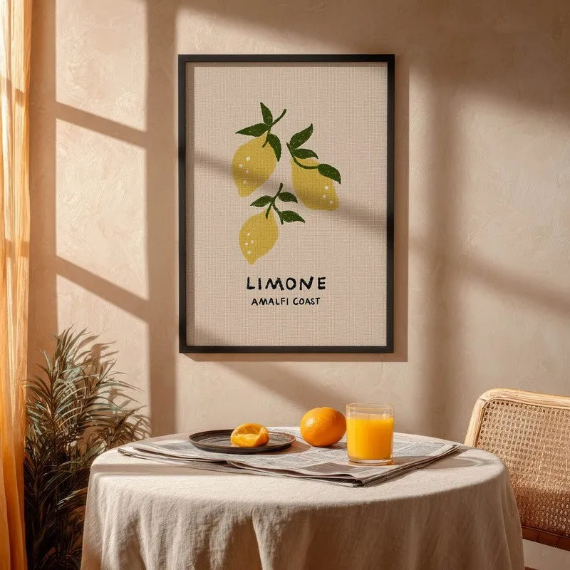 Limone Archival Canvas Wall Art - Black media 4