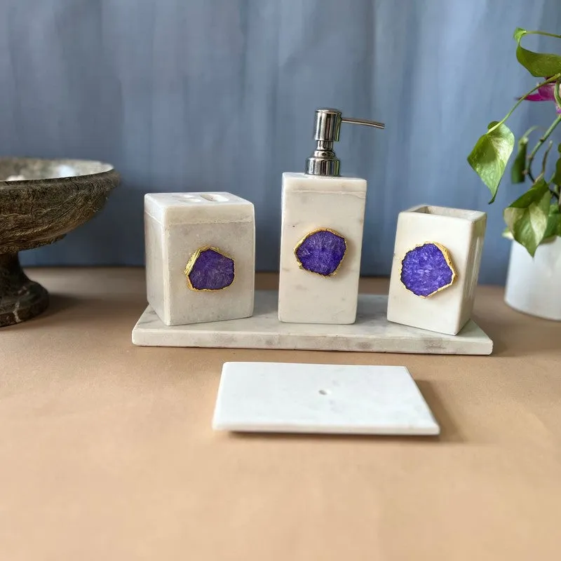 Kade Agate & Marble Bathroom Set - Violet media 2