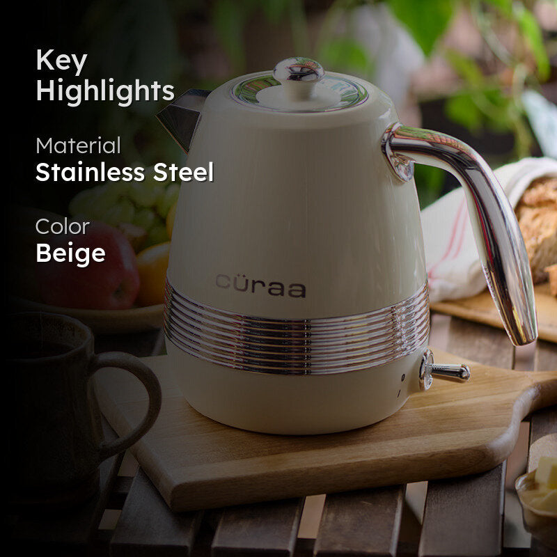 Cüraa By YFL Home Retro Electric Kettle (Beige/2000 W) - 1.8 Litre media 2
