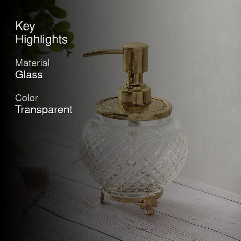 Vaira Crystal Soap Dispenser - Gold media 2