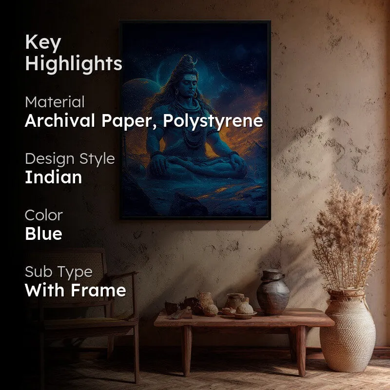 Peaceful Mahadev Meditating II Archival Paper Wall Art media 2