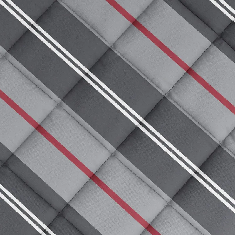Nautica Stripe Symphony Comforter (Grey,Maroon) - 130 GSM media 6