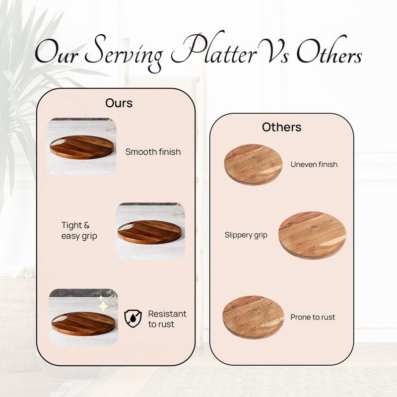 Ebony Wood Platter - Gold media 5