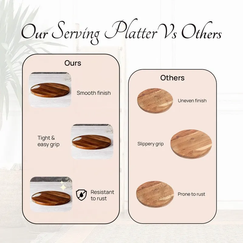 Ebony Wood Platter - Gold media 5