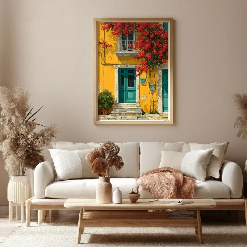 Viretta Canvas Wall Painting With Brown Frame media 4