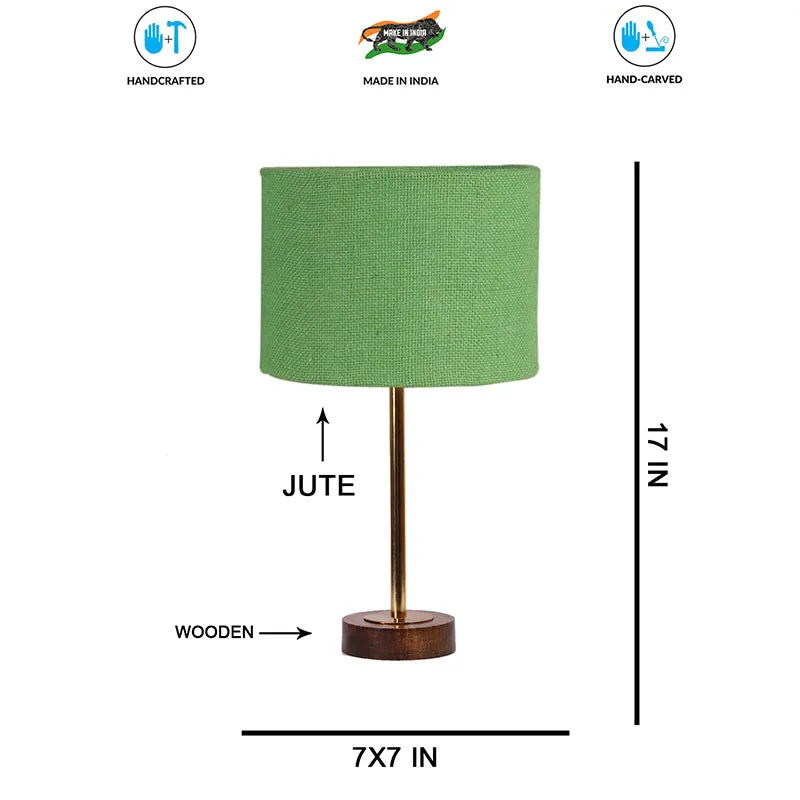 Sienna I Rodin Wooden Table Lamp - Green,Gold,Brown media 7