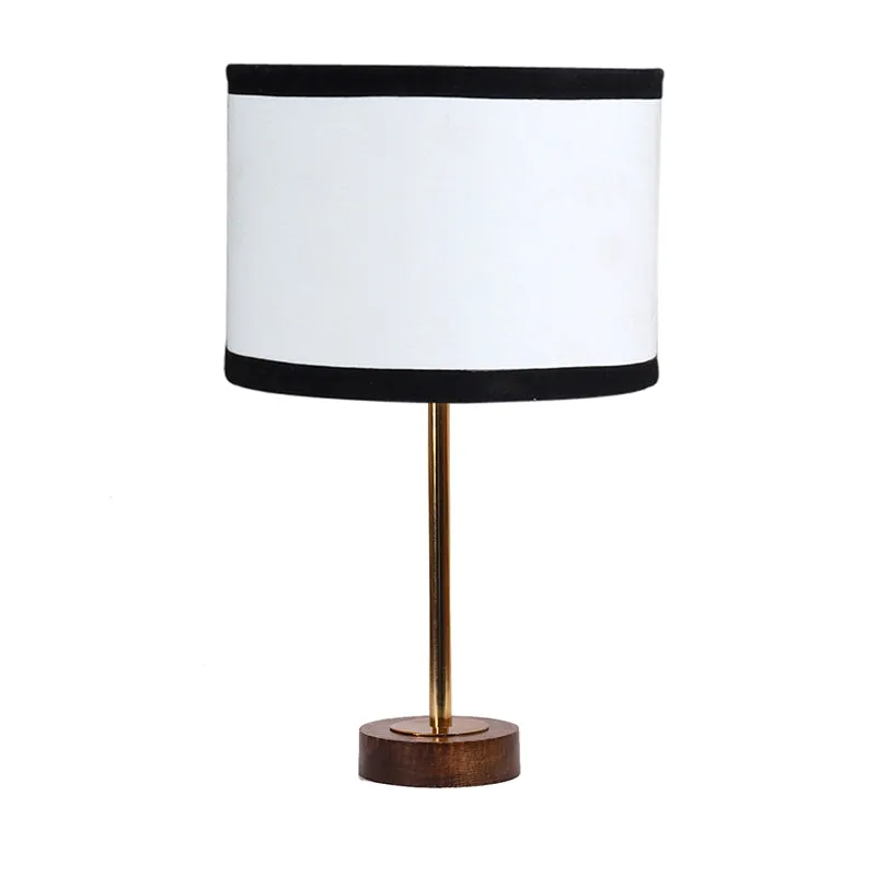Cotin I Stripe Rodin Wooden Table Lamp - White,Gold,Brown media 4