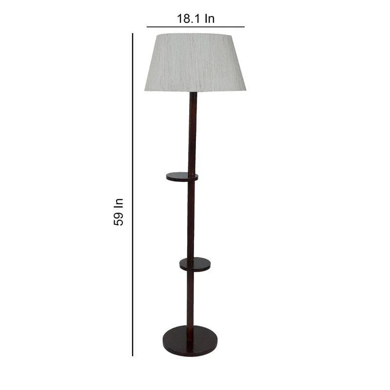 Lark Grace Floor Lamp With Shelf - White media 5