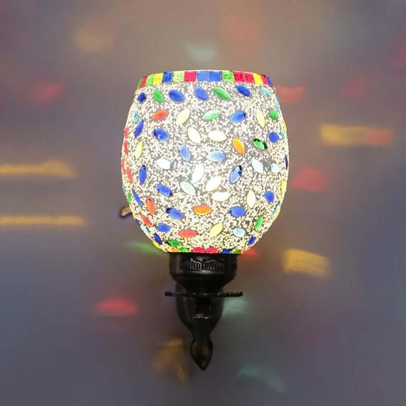 Mosaic Droplets Glass & Metal Wall Lamp media 4